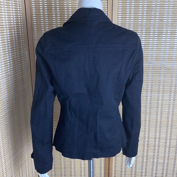 🔷Talbots Stretch  Black Tapered Fit Short Button Up Jacket Size 6 - Picture 5 of 8